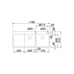 Zlewozmywak BLANCO CLARON 8 S-IF PRAWA Z KOR. INFINO 521 651